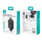 USAMS φορτιστής τοίχου CC296 με καλώδιο, USB & USB-C, 30W, μαύρος