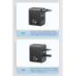 USAMS φορτιστής/αντάπτορας πρίζας CC309, USB & 2x USB-C, universal, 25W, μαύρος