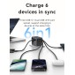 USAMS φορτιστής/αντάπτορας πρίζας CC310, 2x USB & 3x USB-C, universal, 70W, μαύρος
