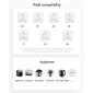USAMS φορτιστής/αντάπτορας πρίζας CC310, 2x USB & 3x USB-C, universal, 70W, μαύρος