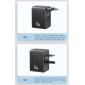 USAMS φορτιστής/αντάπτορας πρίζας CC310, 2x USB & 3x USB-C, universal, 70W, μαύρος