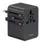 USAMS φορτιστής/αντάπτορας πρίζας CC310, 2x USB & 3x USB-C, universal, 70W, μαύρος