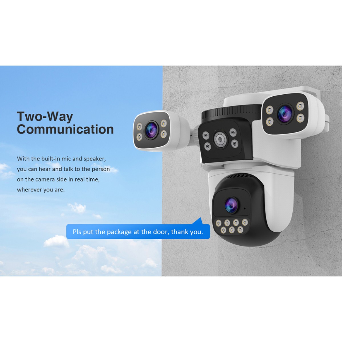 VSTARCAM smart κάμερα CS621SR, triple lens, 2MP, WiFi, SD, PTZ, IP66