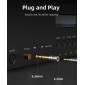 CABLETIME αντάπτορας ήχου 6.3mm σε 3.5mm CT-6M3F-AG, gold plated, γκρι