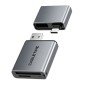 CABLETIME card reader CT-ACCD3-AG για SD & micro SD, USB 3.0, 5Gbps, γκρι