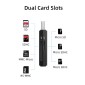 CABLETIME card reader CT-ASD3-PB για SD & micro SD, USB, 5Gbps, μαύρο