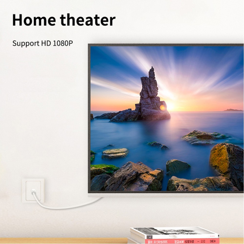 CABLETIME καλώδιο κεραίας CT-AV101-10, γωνιακό, 75 Ohm, 1m, λευκό