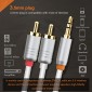 CABLETIME καλώδιο ήχου 3.5mm σε 2x RCA CT-AV314-P12G, 3m, λευκό