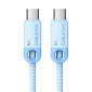 CABLETIME καλώδιο USB-C CT-CM60-PBL, 60W PD, 480Mbps, 0.25m, μπλε