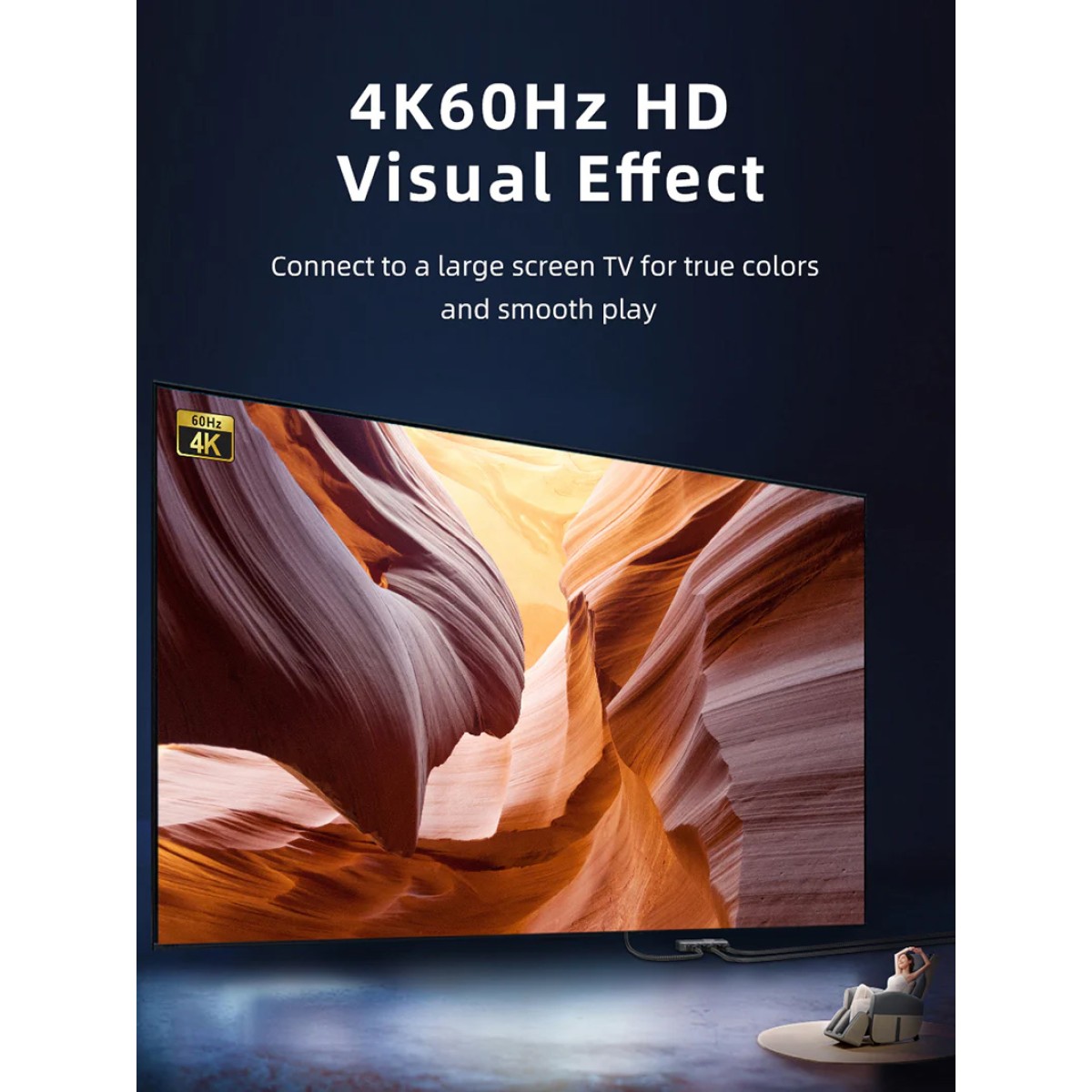 CABLETIME HDMI switch CT-HS4K2-AG, 2 σε 1, 4K/60Hz, bi-directional, γκρι