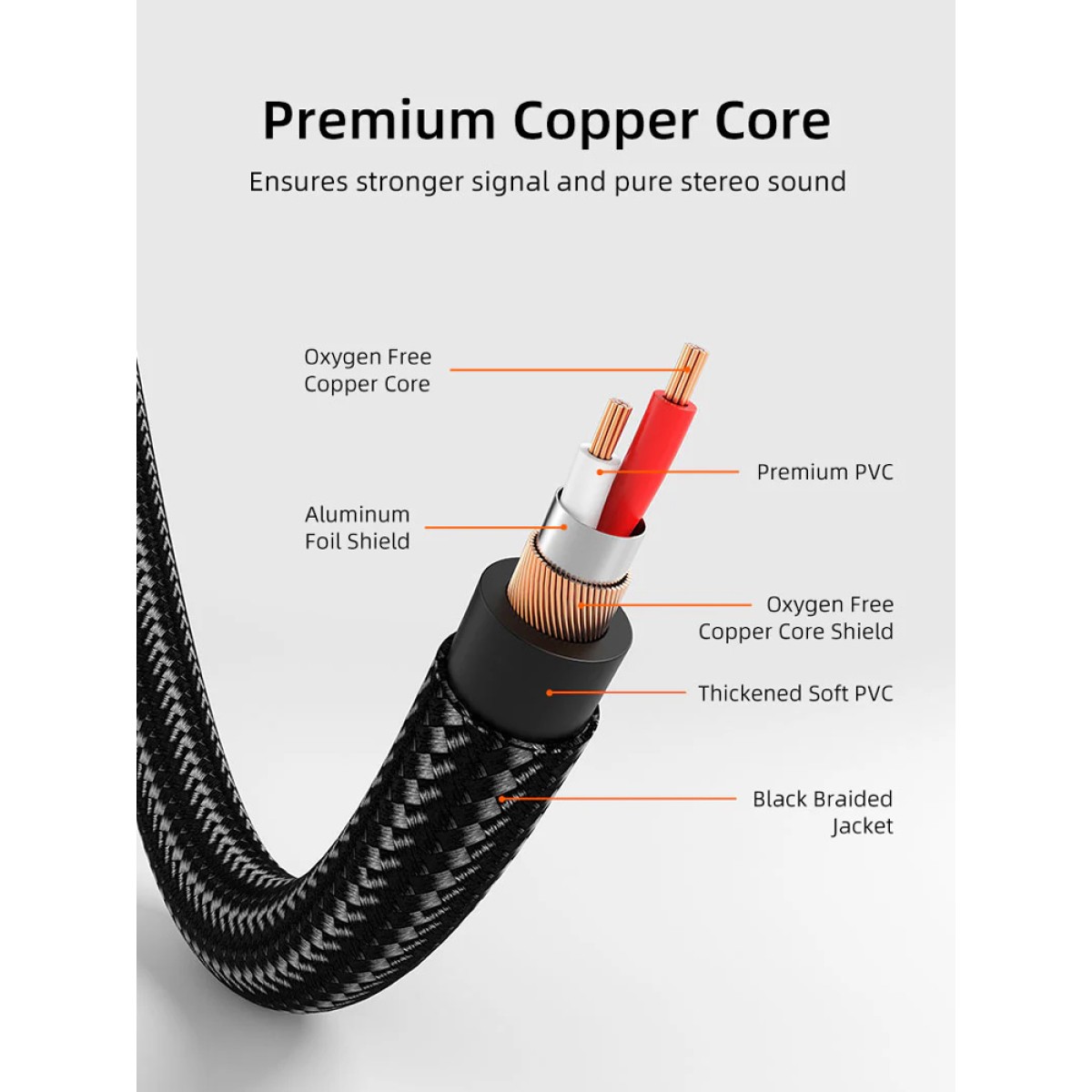 CABLETIME καλώδιο ήχου 2x RCA σε 2x RCA CT-RCA, 1m, μαύρο