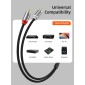 CABLETIME καλώδιο ήχου 2x RCA σε 2x RCA CT-RCA, 3m, μαύρο
