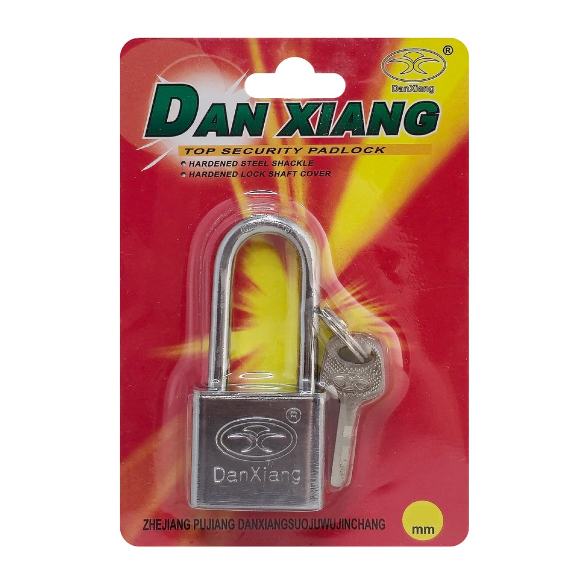 DAN XIANG λουκέτο μακρύλαιμο με κλειδί CTL-0032, 40mm, μεταλλικό