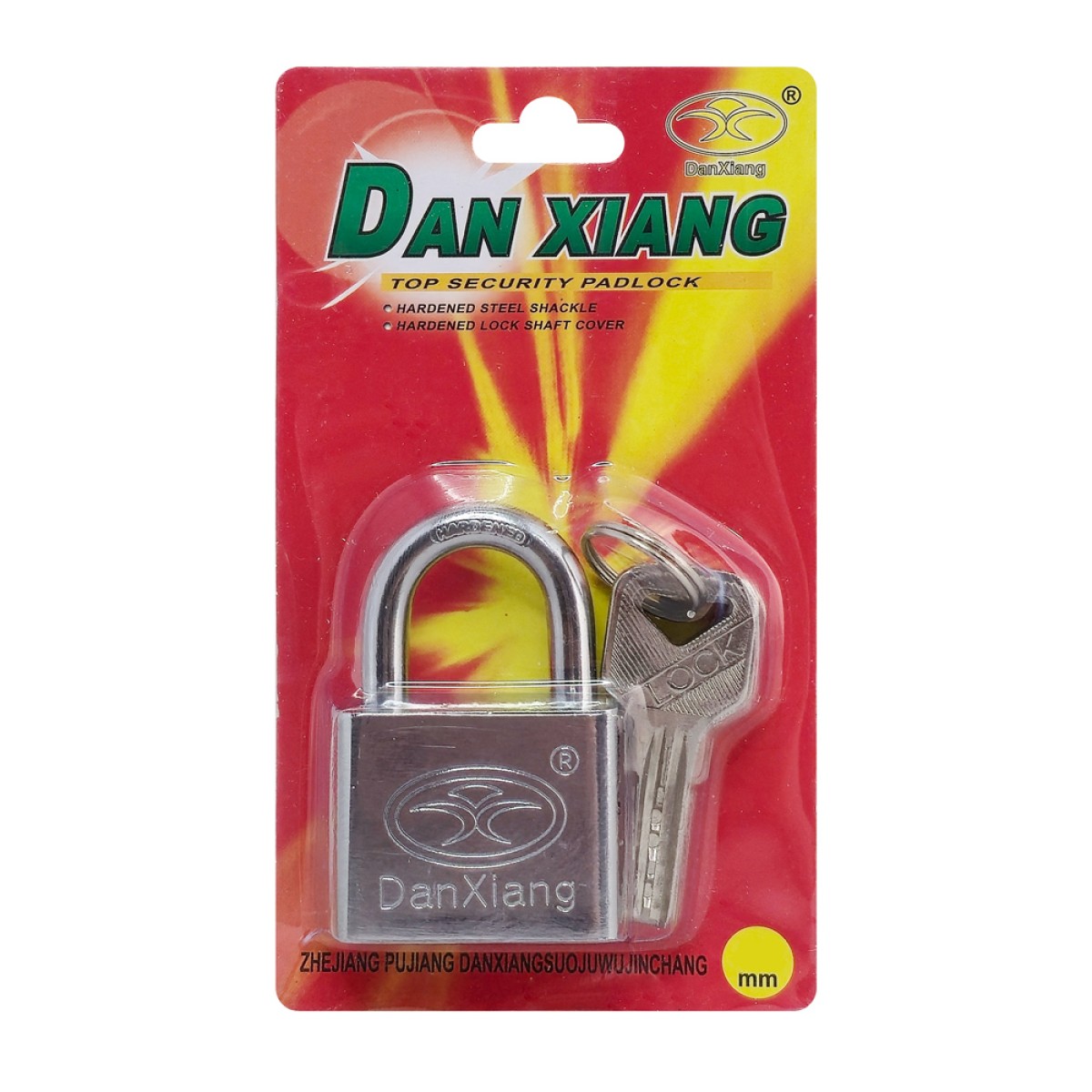 DAN XIANG λουκέτο πέταλο με κλειδί ασφαλείας CTL-0033, 40mm, μεταλλικό