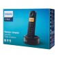 PHILIPS ασύρματο τηλέφωνο D1601B/34, με ελληνικό μενού, μαύρο