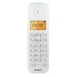 PHILIPS ασύρματο τηλέφωνο D1601T-34, με ελληνικό μενού, λευκό-πράσινο