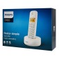 PHILIPS ασύρματο τηλέφωνο D1601W-34, με ελληνικό μενού, λευκό