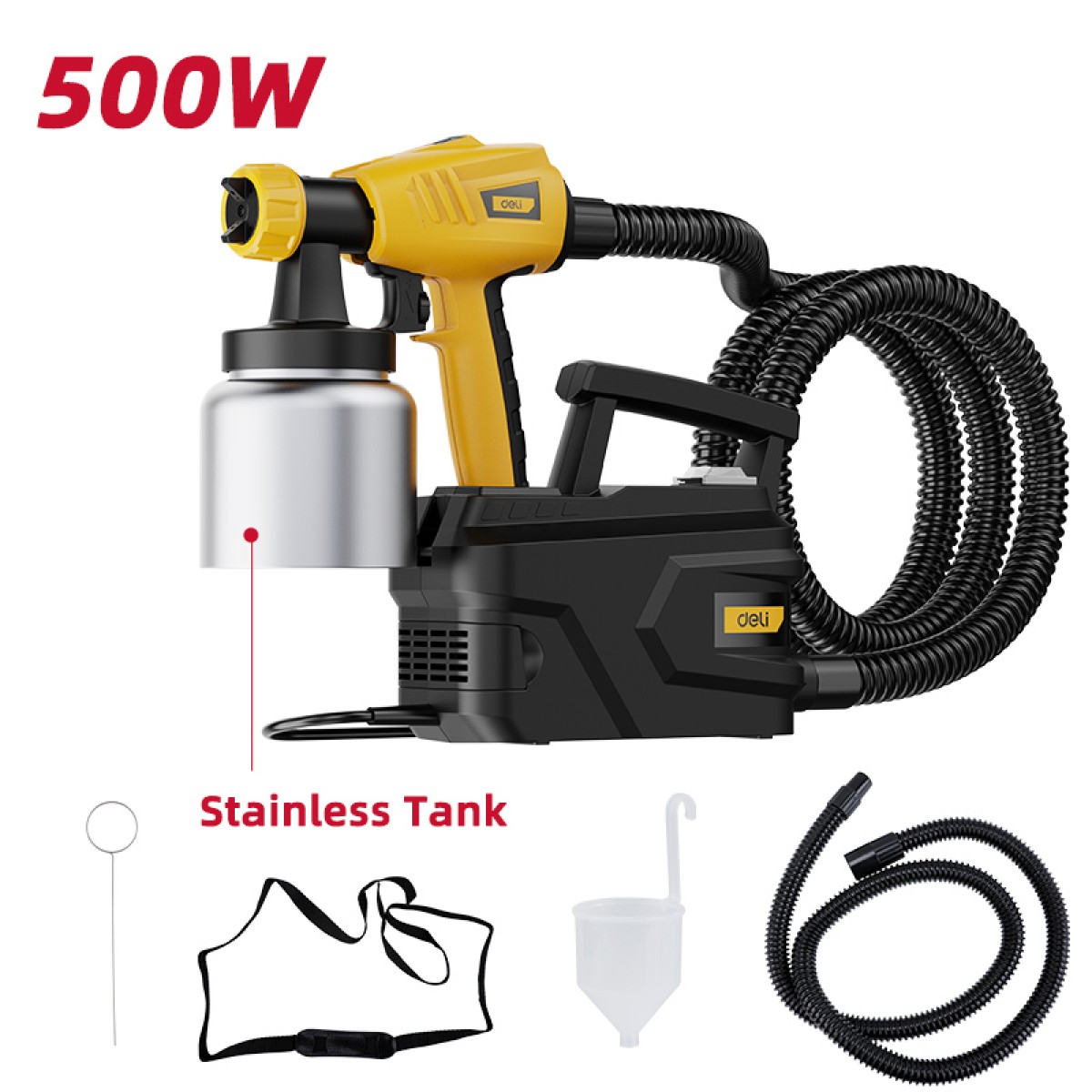 DELI ηλεκτρικό πιστόλι βαφής DC091-1 με δοχείο 800ml, 500W