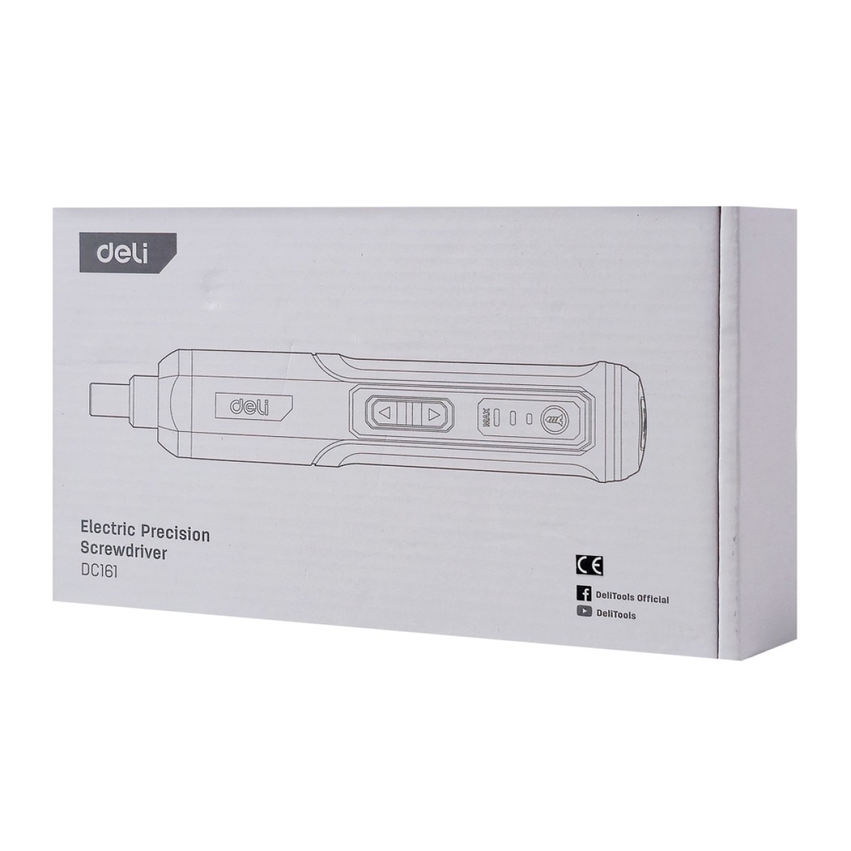 DELI σετ κατσαβίδι μπαταρίας με μύτες DC161, LED φακός, 2000mAh