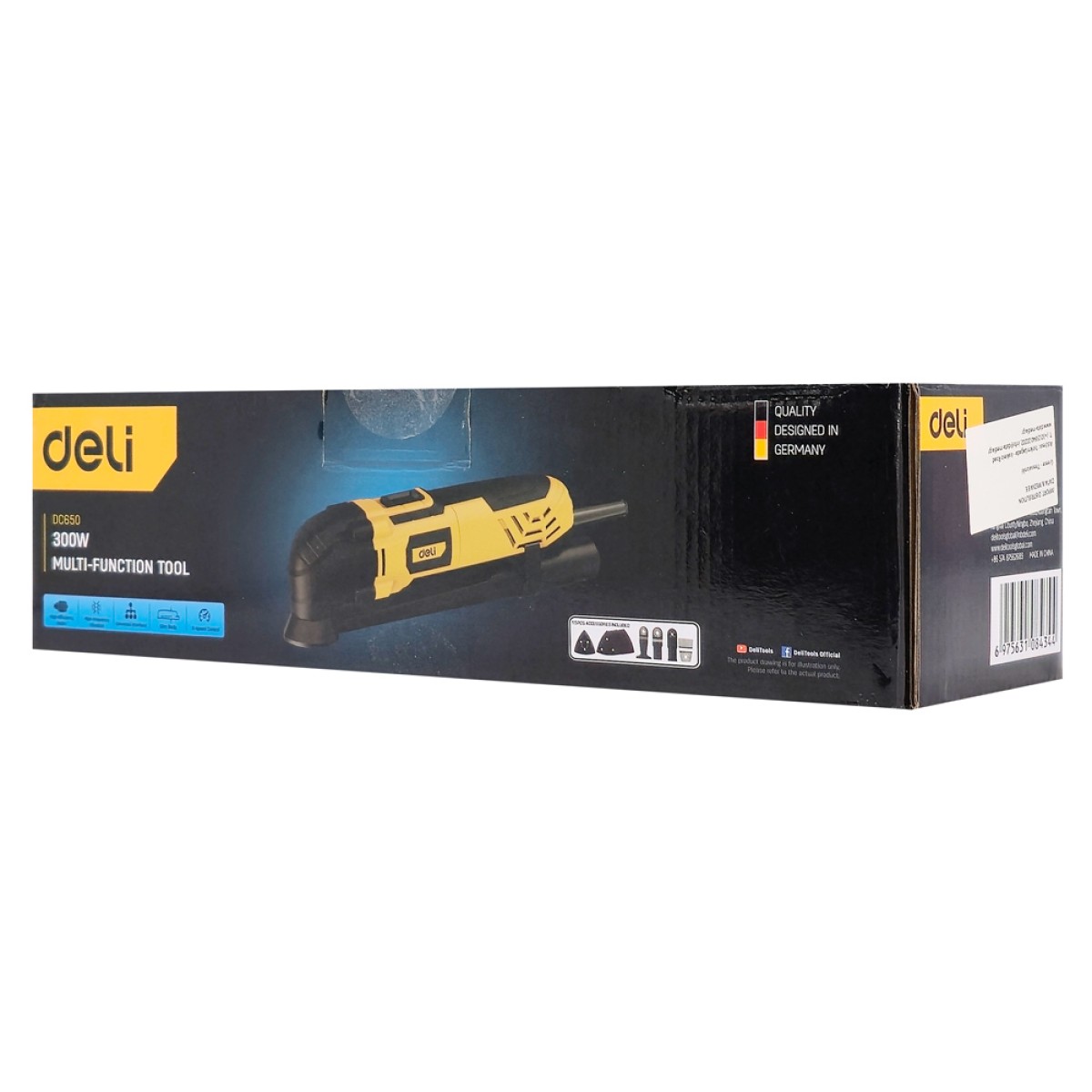 DELI παλινδρομικό πολυεργαλείο DC650, 300W, ρυθμιζόμενη ταχύτητα
