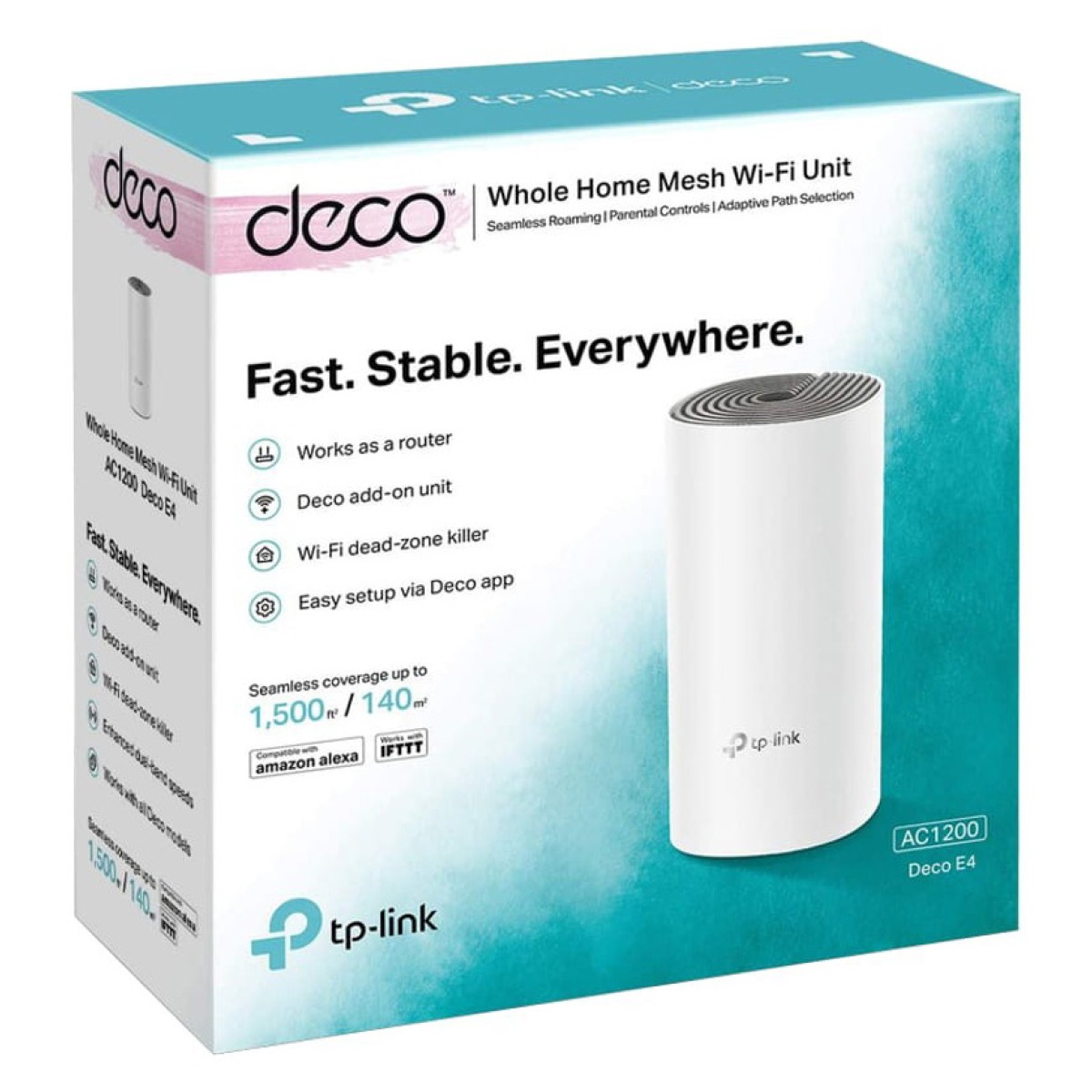 TP-LINK Home Mesh Wi-Fi System DECO E4, AC1200, Ver. 2.0