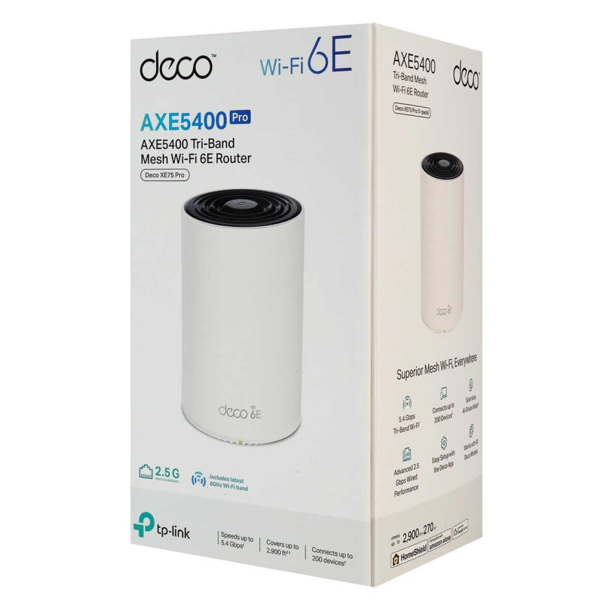 TP-LINK Home Mesh WiFi 6E System Deco XE75 Pro, 5400Mbps AXE5400, Tri-Band, V3.0