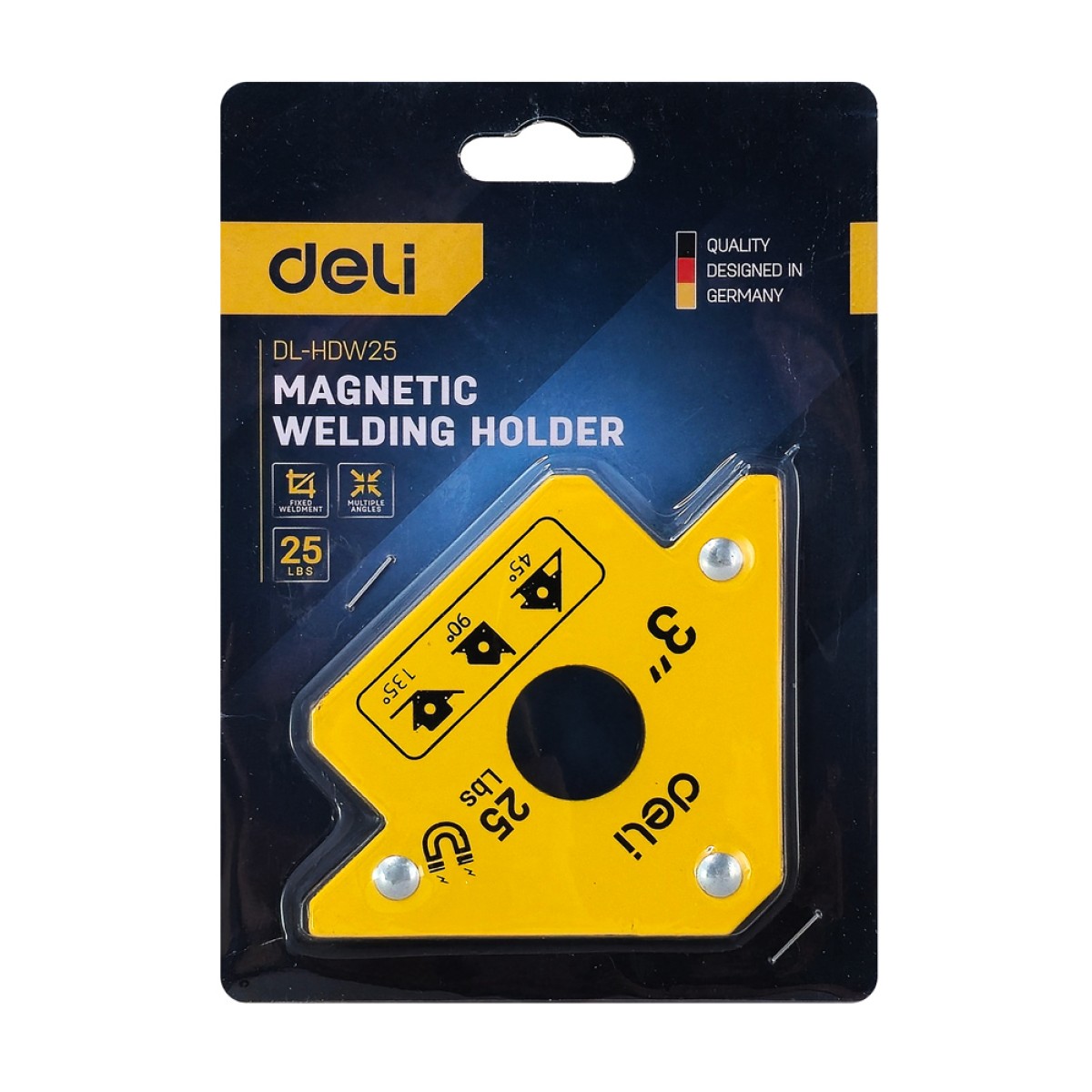 DELI μαγνητική γωνία συγκόλλησης DL-HDW25 με 45°/90°/135° γωνίες, 3", 11kg