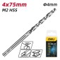 DELI σετ τρυπάνια DL16040G για μέταλλο, M2 HSS, 4x75mm, κυλινδρικό, 10τμχ