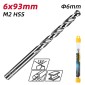 DELI τρυπάνι DL16060G για μέταλλο, M2 HSS, 6x93mm, κυλινδρικό