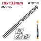 DELI τρυπάνι DL16100G για μέταλλο, M2 HSS, 10x133mm, κυλινδρικό