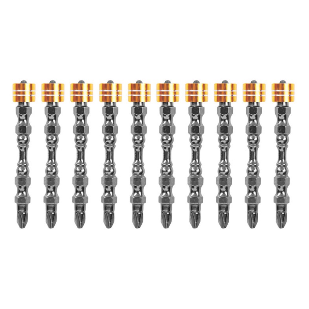 DELI σετ μύτες κατσαβιδιού DL255065 για δραπανοκατσάβιδο, διπλή κεφαλή, PH2x65mm, με μαγνητικό ring, 10τμχ