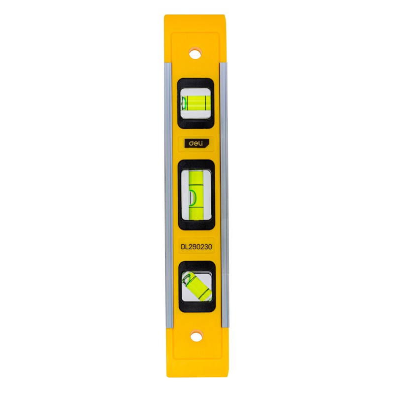 DELI αλφάδι DL290230 με 3 μάτια, πλαστικό, μαγνητικό, 23cm