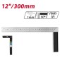 DELI μεταλλικός γωνιακός χάρακας DL302300, 300mm