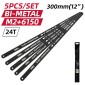 DELI σετ λάμες πριονιού σιδήρου/ξύλου DL4673, 300mm, 24 TPI, 5τμχ