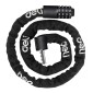 DELI κλειδαριά ποδηλάτου συνδυασμού DL508031, Φ4mm, 1m, μαύρη