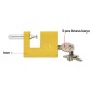 DELI λουκέτο τάκου με κλειδί DL508306, heavy duty, 60mm