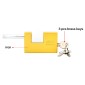 DELI λουκέτο τάκου με κλειδί DL508308, heavy duty, 80mm