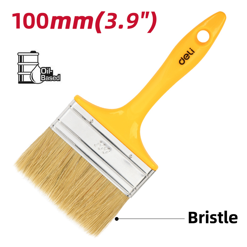 DELI πινέλο βαφής DL509139 με φυσικές τρίχες, πλαστική λαβή, 100mm
