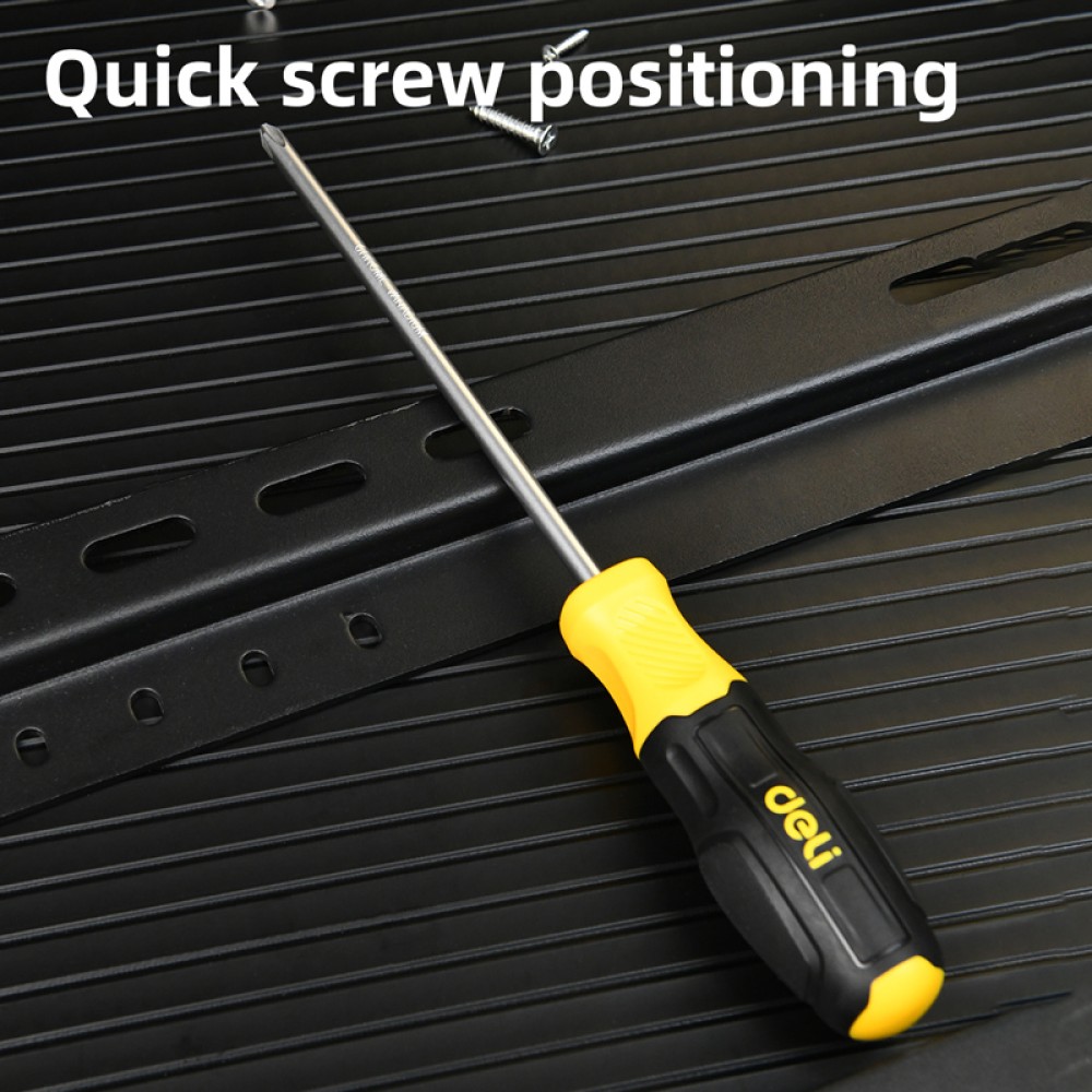 DELI κατσαβίδι σταυρωτό DL638150N με αντιολισθητική λαβή, μαγνητικό, PH3x150mm