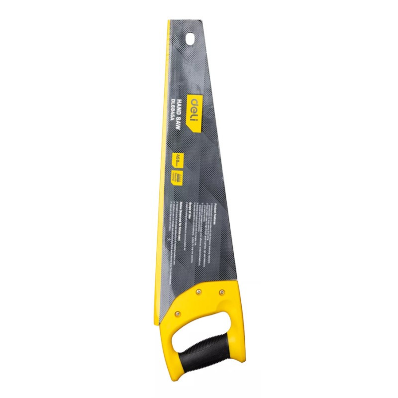 DELI πριόνι ξύλου DL6845A με εργονομική λαβή, 450mm, κίτρινο