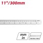 DELI μεταλλικός χάρακας DL8030Y, ανοξείδωτο ατσάλι, 12"/30cm, ασημί