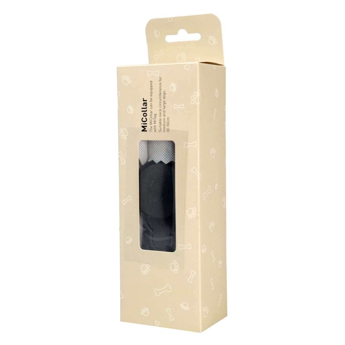 MILI κολάρο με θήκη smart tag MiCollar για σκύλους, small, μαύρο