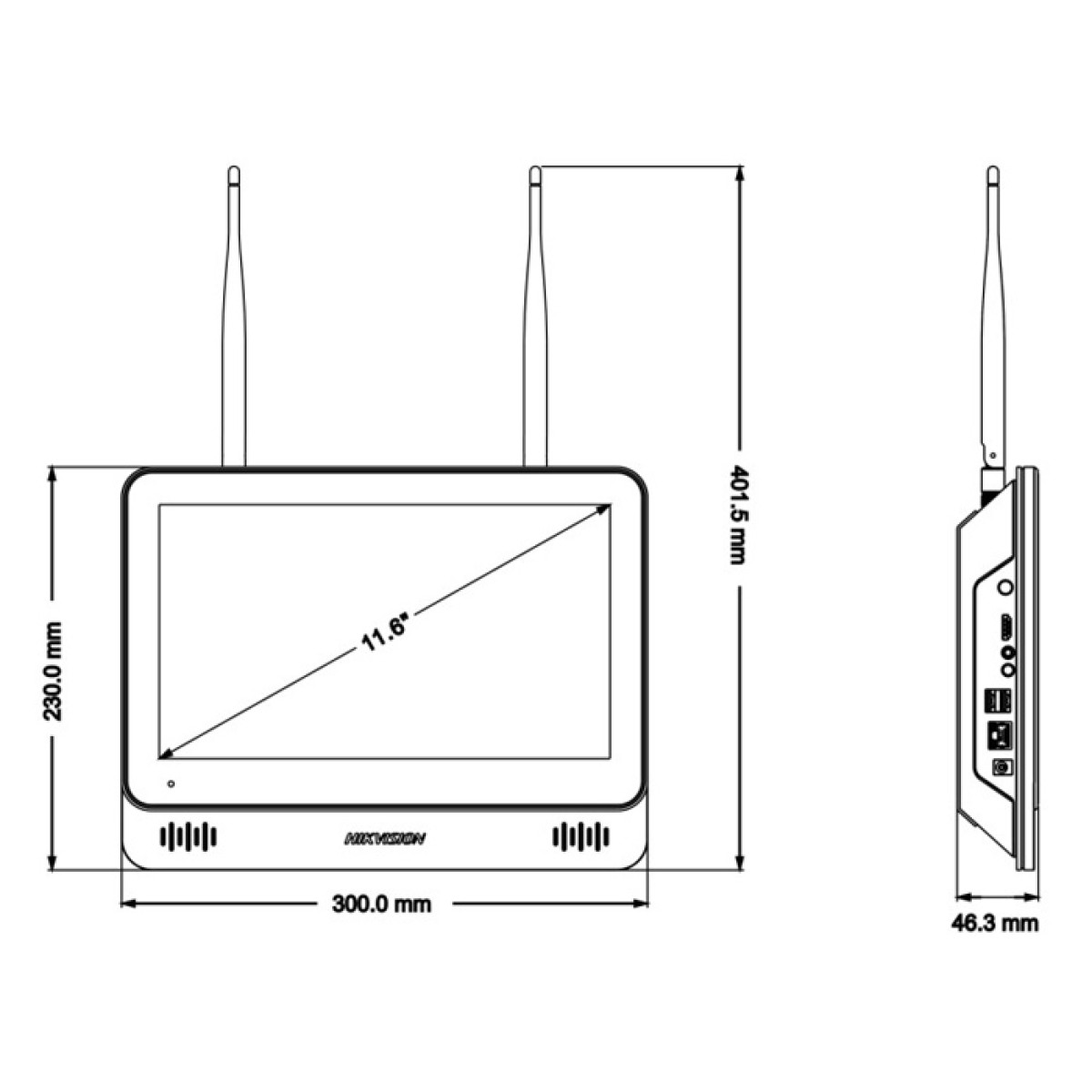 HIKVISION HIWATCH NVR καταγραφικό με οθόνη DS-7604NI-L1/W, WiFi