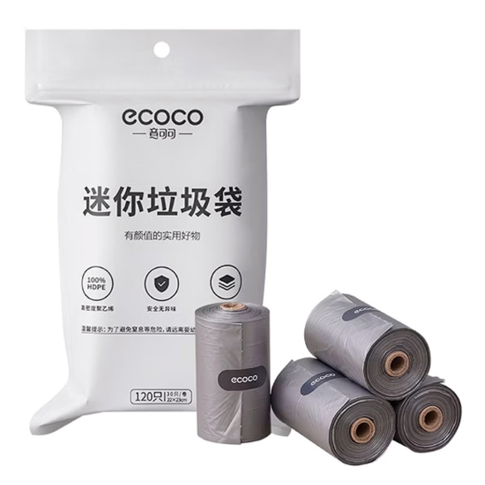 ECOCO σακούλες απορριμμάτων E24062, 22x24cm, γκρι, 4x30τμχ