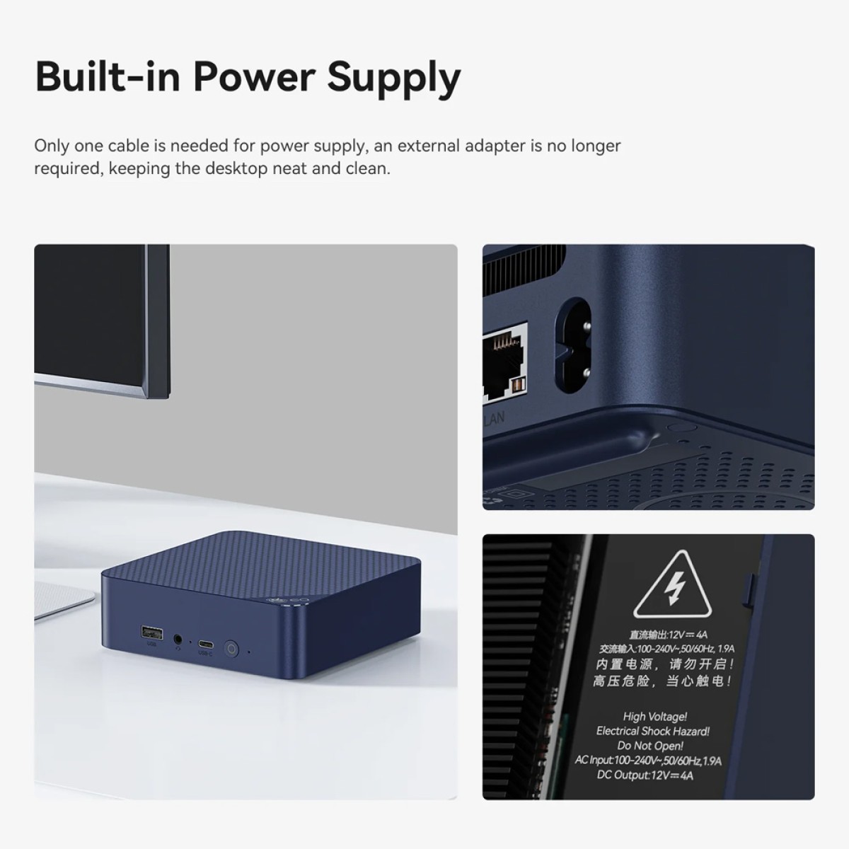 BEELINK mini PC EQ14, Intel N150, 16GB, 500GB M.2, Windows 11 Pro