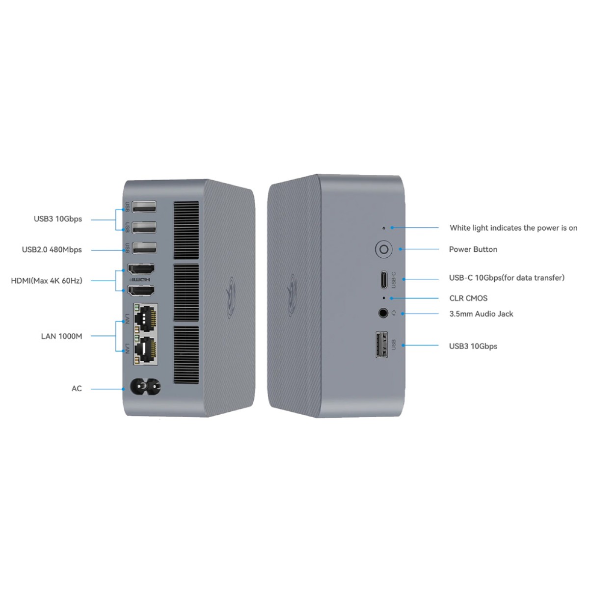 BEELINK mini PC EQi12, Intel i5-1235U, 16GB, 500GB M.2, Windows 11 Pro