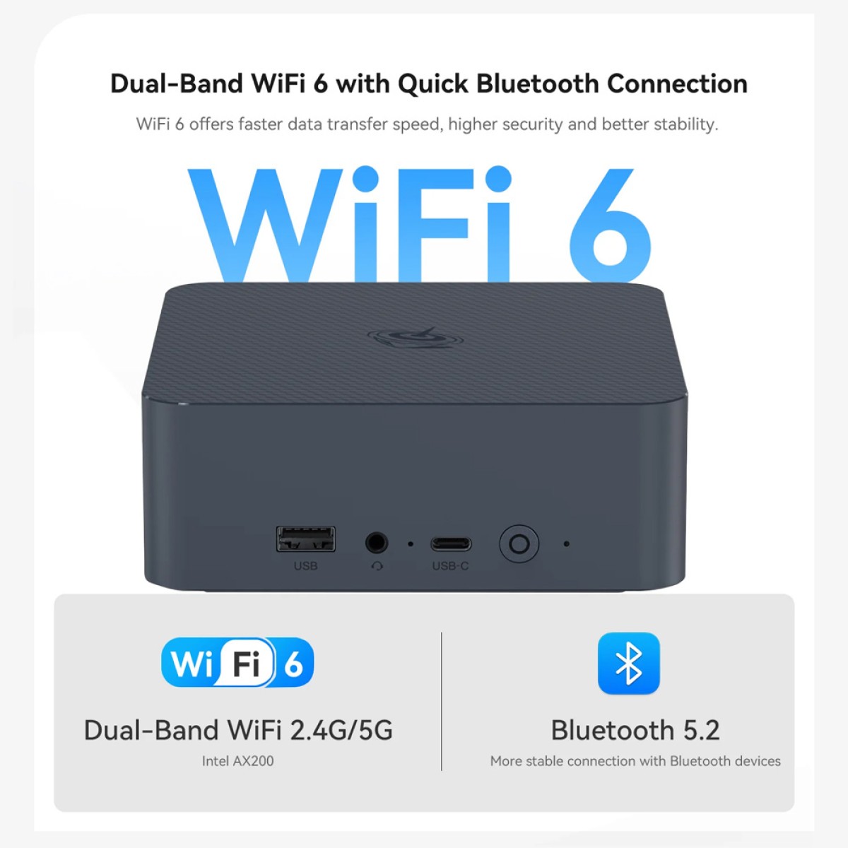 BEELINK mini PC EQi12, Intel i5-12450H, 16GB, 500GB M.2, Windows 11 Pro
