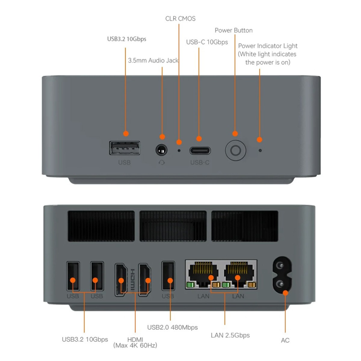BEELINK mini PC EQR7, AMD Ryzen 7 7735U, 16GB, 500GB M.2, Windows 11 Pro