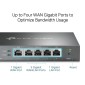 TP-LINK Gigabit VPN router ER605, 5x Ethernet port, Ver 1.0