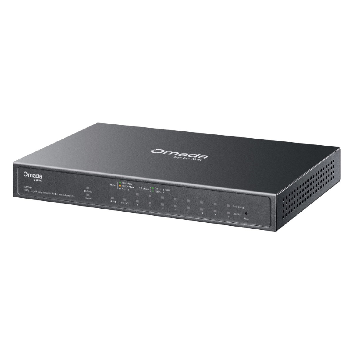 TP-LINK easy managed switch ES210GP, 10x Gigabit θύρες, PoE+, V1.0